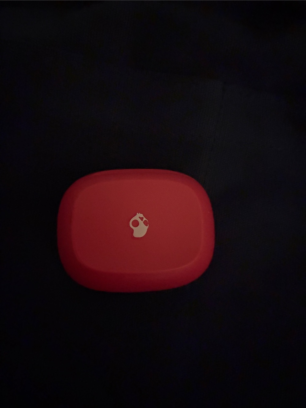 Skullcandy Red Earbud Charging Case with Logo